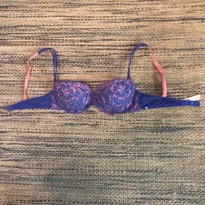 Blue and Pink PINK Bra